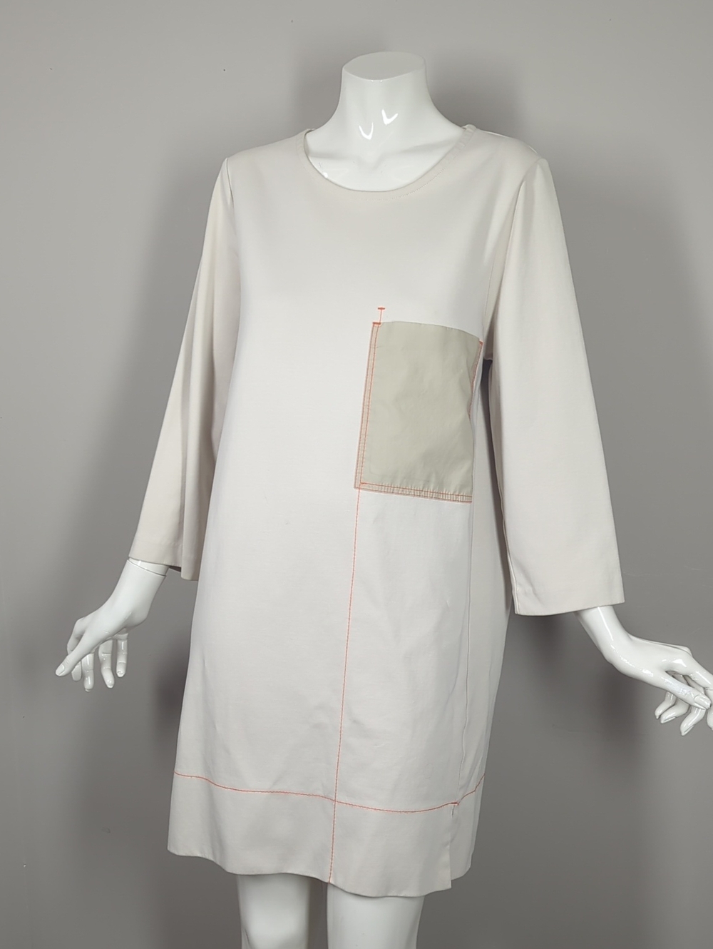 Cos Cotton Tshort Dress Beige Size Small